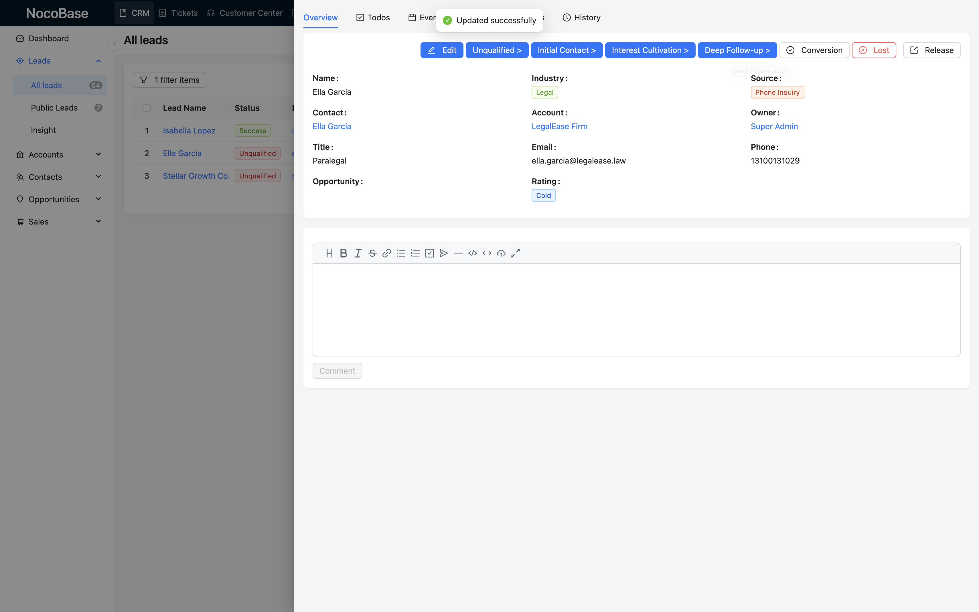 NocoBase 演示界面
