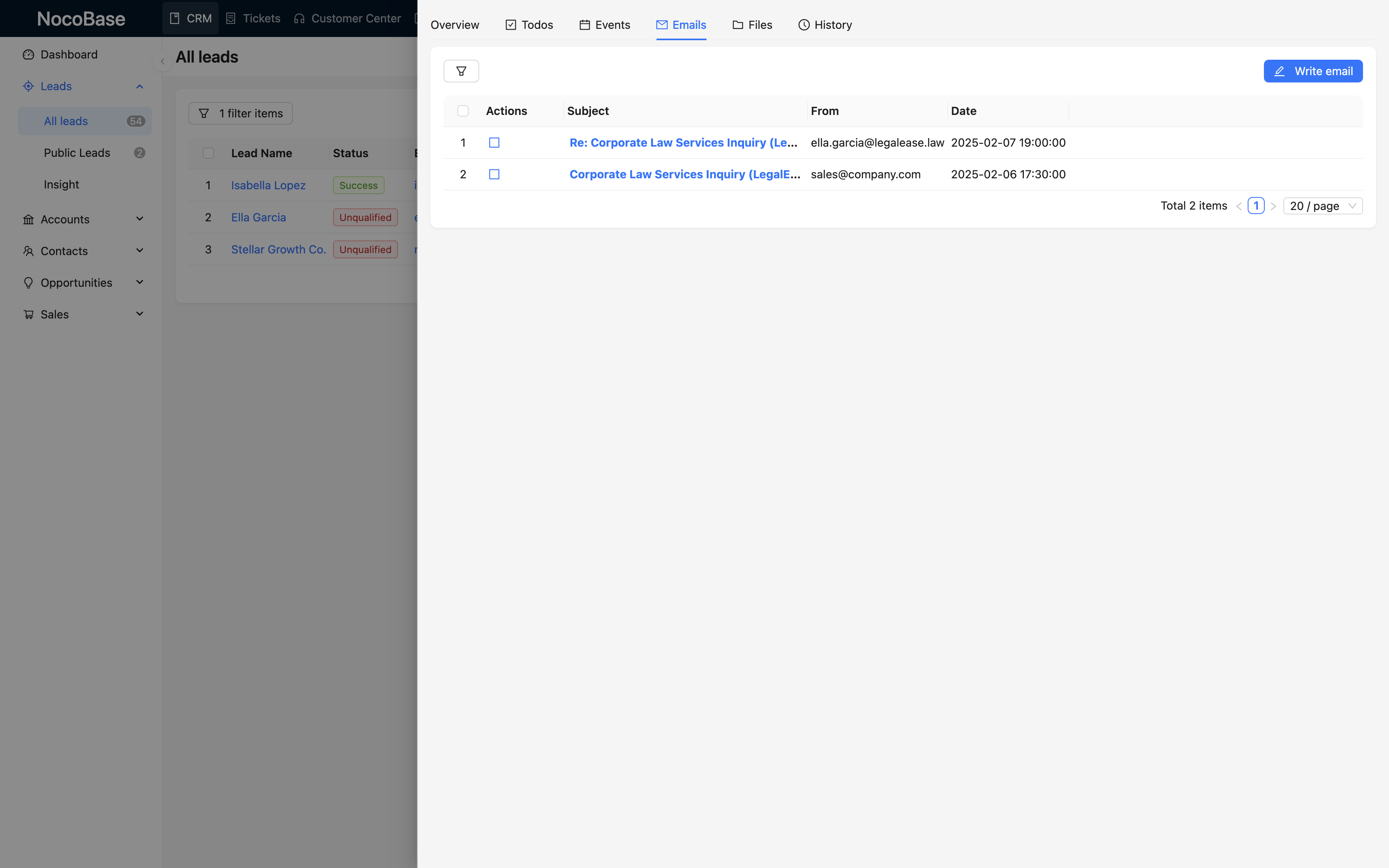 NocoBase 演示界面