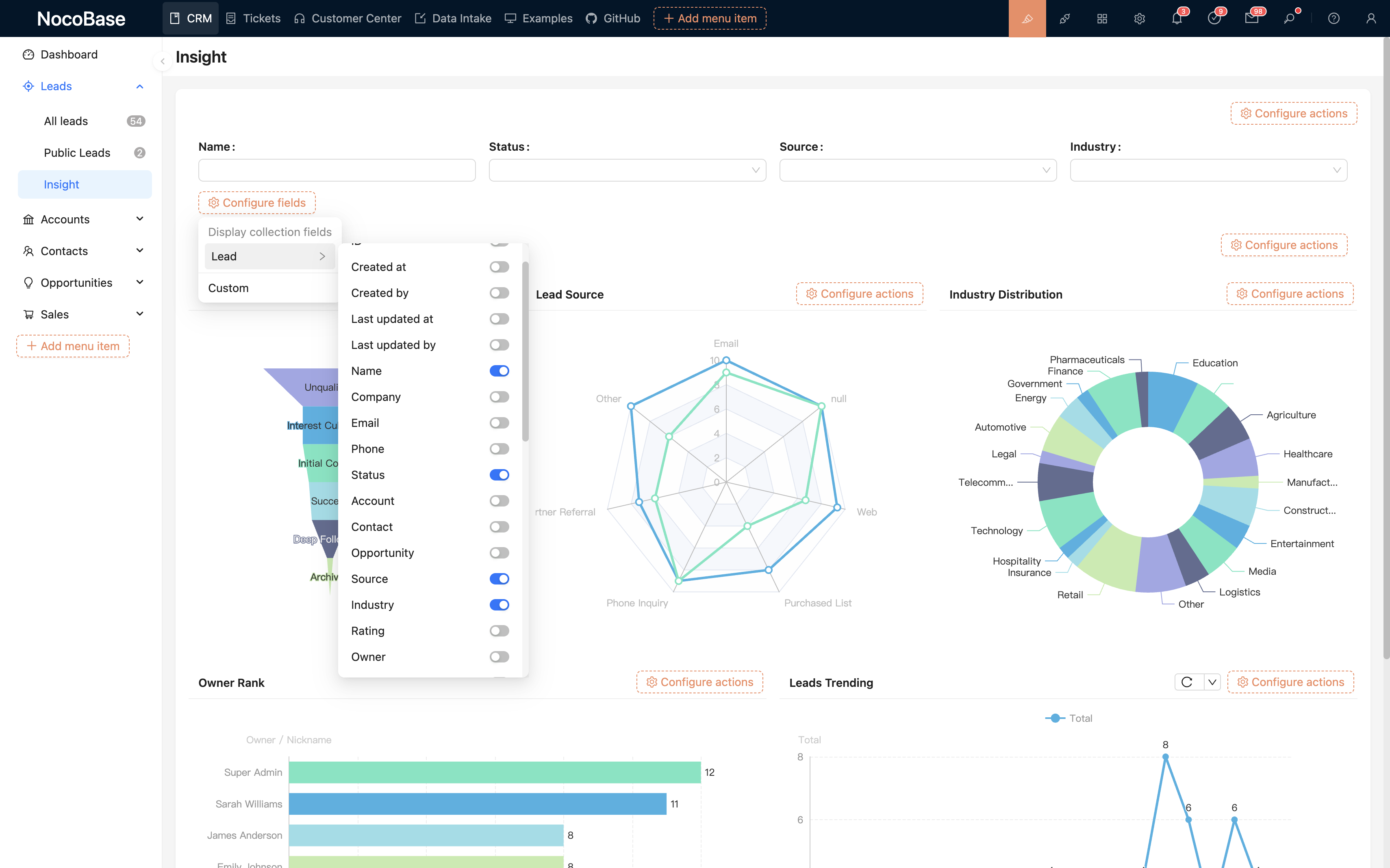 NocoBase 演示界面