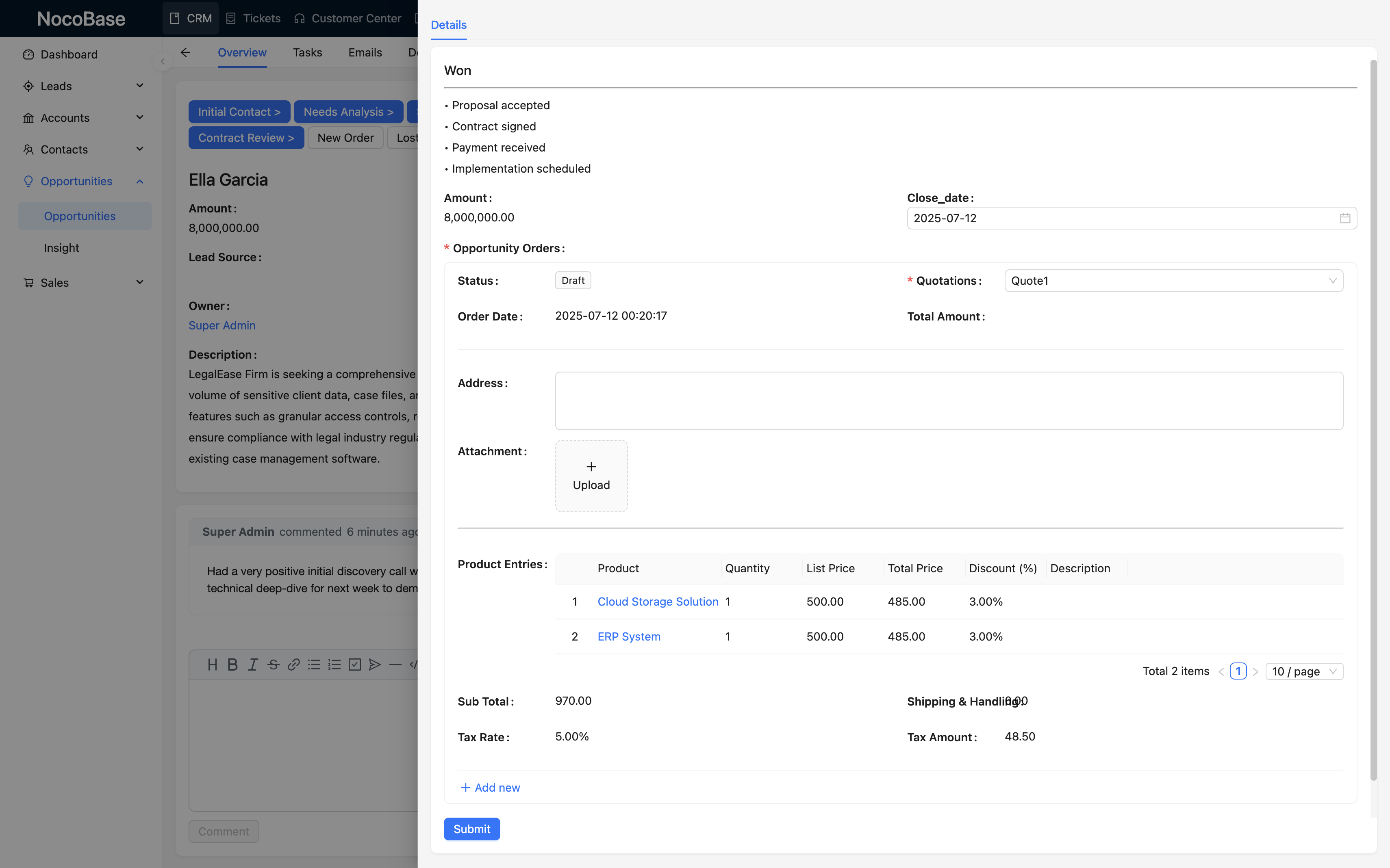 NocoBase 演示界面